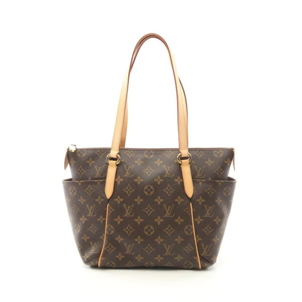 Louis Vuitton Totally Monogram Tote Bag Canvas Leather Brown